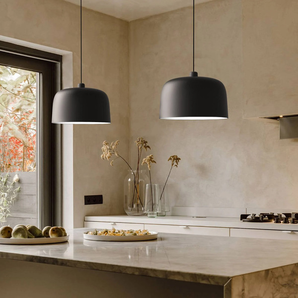  Luceplan Luceplan Zile Pendant Light, Matt Black, ø 40 Cm 