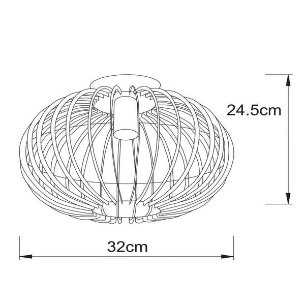  Lucide Lucide Ceiling Light Reda Black ø 32 Cm 