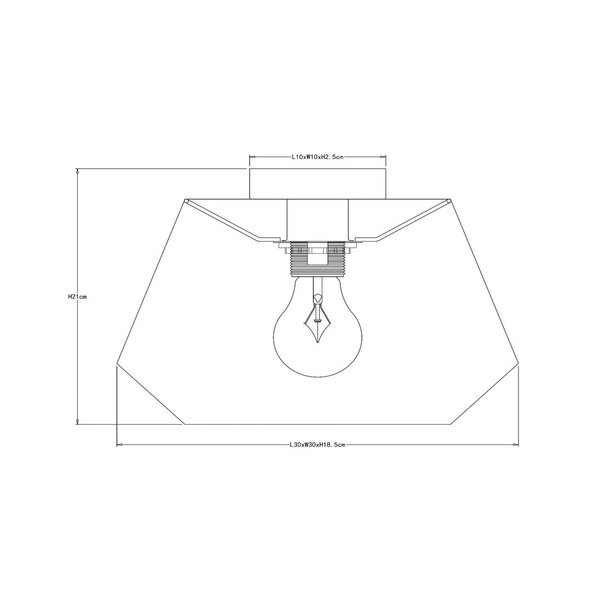  Lucide Lucide Jessica Ceiling Light, Black, ø 30 Cm, Cotton 