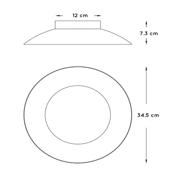  Lucide Lucide Led Ceiling Light Foskal Brass, ø 34.5 Cm 