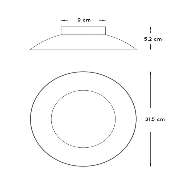  Lucide Lucide Led Ceiling Light Foskal In White, ø 21.5 Cm 