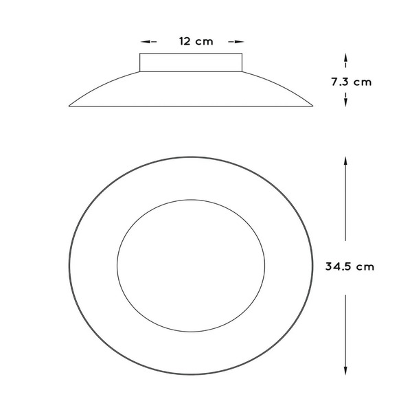  Lucide Lucide Led Ceiling Light Foskal In White, ø 34.5 Cm 
