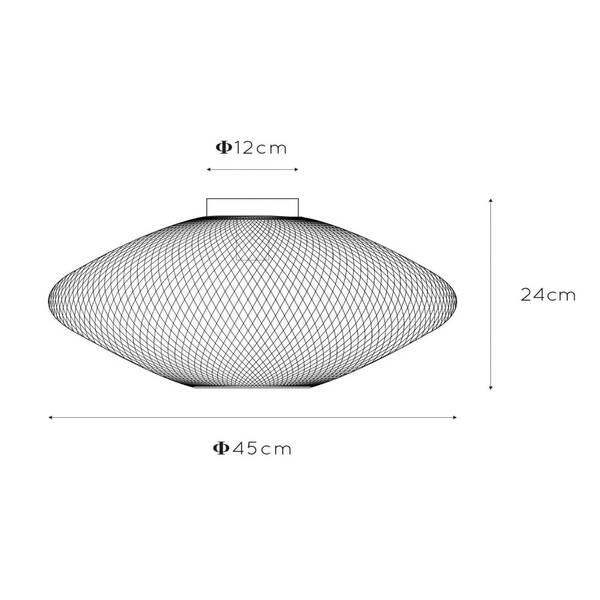  Lucide Lucide Mesh Ceiling Light, Trapezoidal, Black 