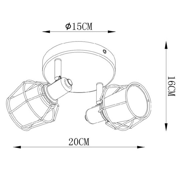  Lucide Lucide Nila Ceiling Spotlight, Two-bulb 