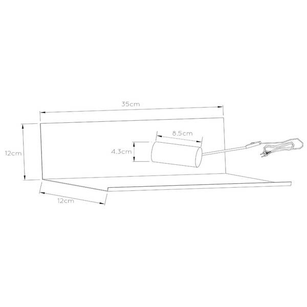  Lucide Lucide Practical Sebo Wall Light In Black Metal 