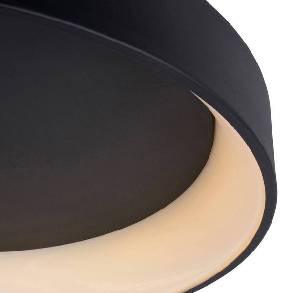  Lucide Lucide Talowe Led Ceiling Light, Black, ø 80 Cm 