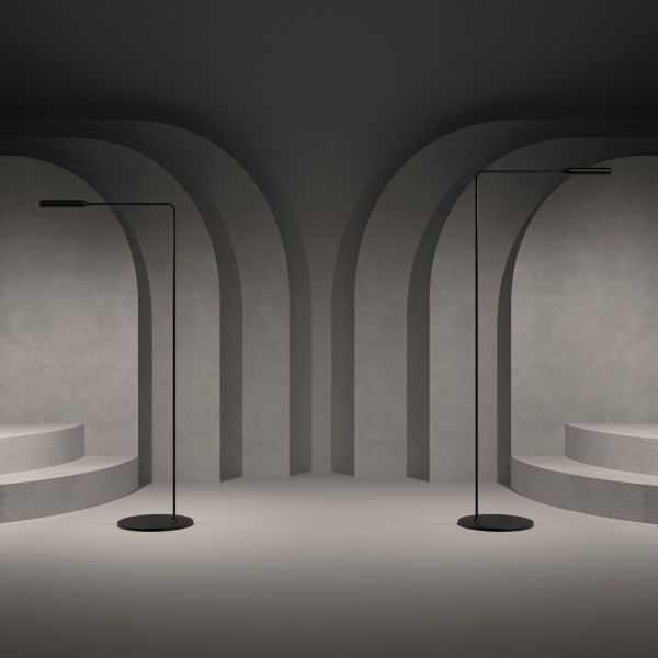  Lumina Lumina Flo Led Floor Lamp 3,000k Black 