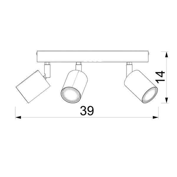  Luminex Luminex Fun Ceiling Spotlight, Yellow, ø 30 Cm, Adjustable, Gu10 