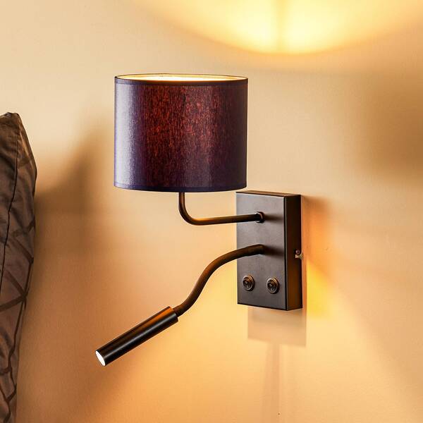  Luminex Luminex Soho Wall Light, Cylindrical, Reading Light Blue/gold 