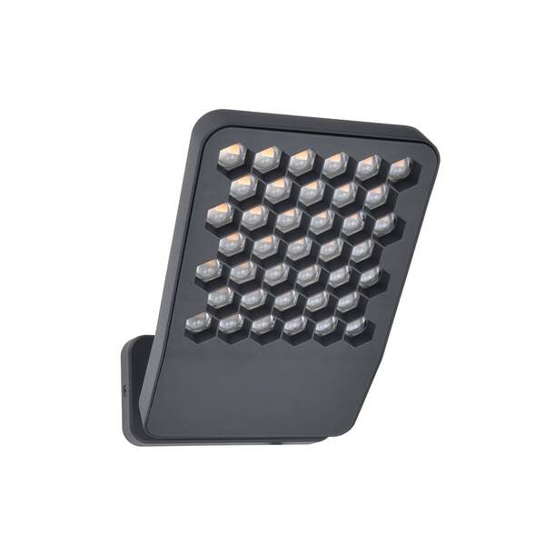  Lutec Lutec Atlantis Led Outdoor Wall Light, Dark Grey, 22 Cm, Metal, Ip54 