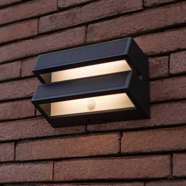  Lutec Lutec Barlo Led Solar-powered Outdoor Wall Lamp, Dark Grey, 21 Cm, Sensor, Ip54 