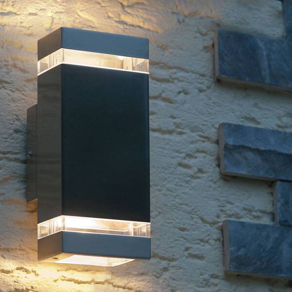  Lutec Lutec Focus Outdoor Wall Light, Stainless Steel 