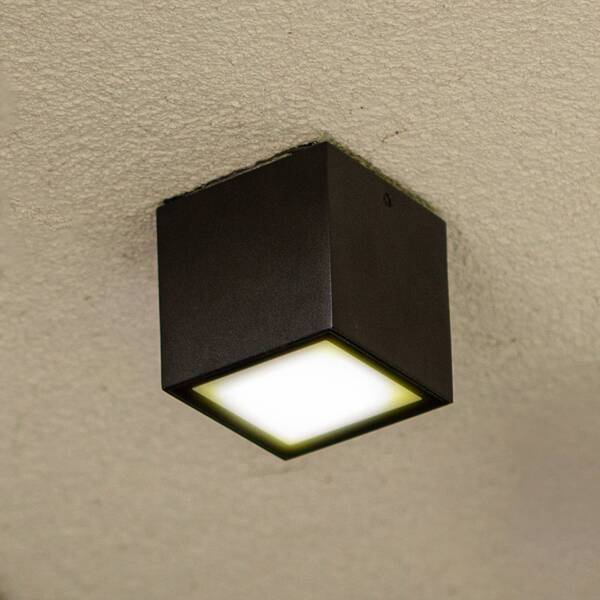  Lutec Lutec Gemini Led Outdoor Ceiling Light, Dark Grey, 9 X 9 Cm, Ip65 