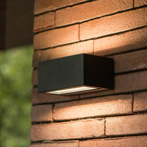  Lutec Lutec Gemini Led Outdoor Wall Light, Black, 14 Cm, Ip54, Up/down 