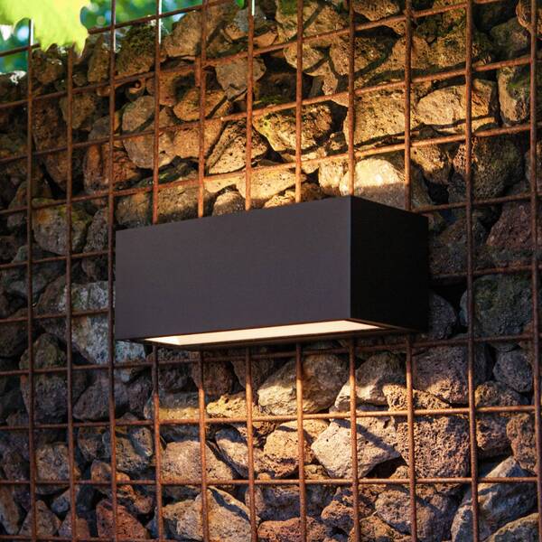  Lutec Lutec Gemini Led Outdoor Wall Light, Black, 22 Cm, Ip54, Up/down 
