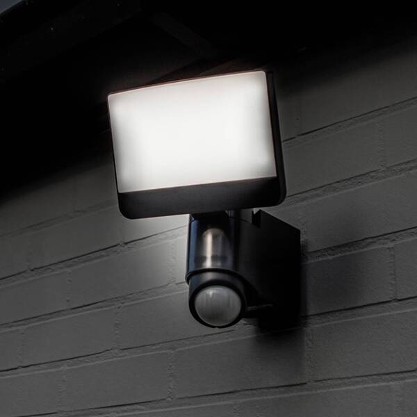  Lutec Lutec Sunshine Led Sensor-activated Outdoor Wall Spotlight, 25 Cm, Dark Grey, Ip54 