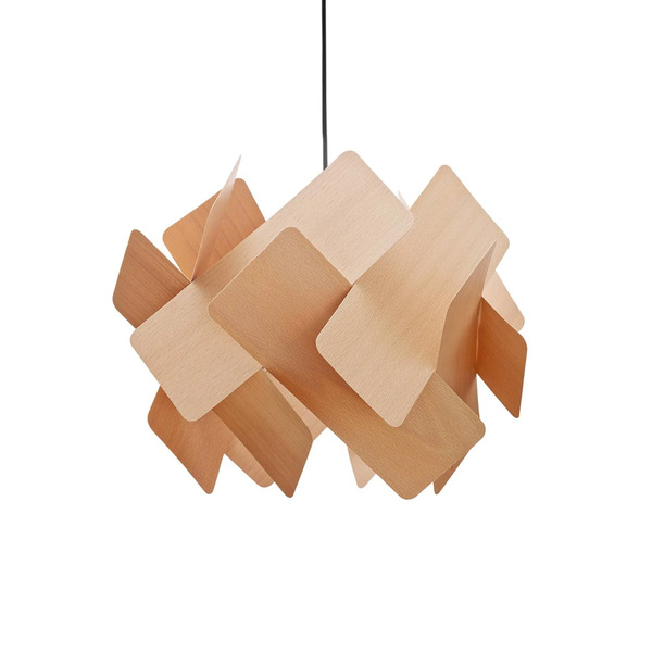  Lzf Lamps Lzf Lamps Lzf Escape Hanging Light, Beech/nickel-coloured, ø 30 Cm, Wood 