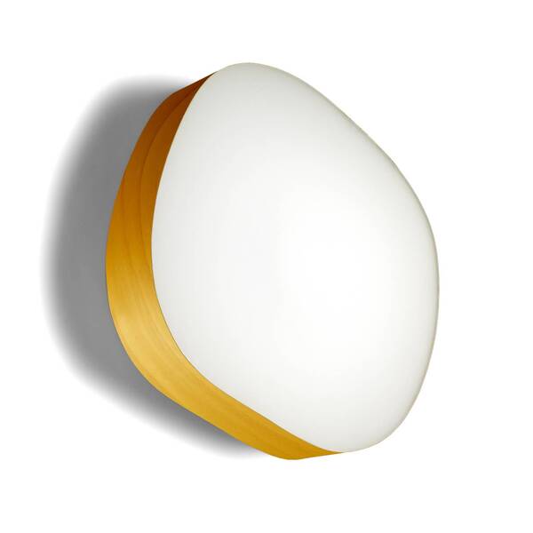  Lzf Lamps Lzf Lamps Lzf Guijarro Large Led Wall Light, Yellow 