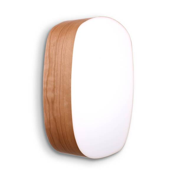  Lzf Lamps Lzf Lamps Lzf Guijarro Medium Led Wall Light, Cherry 