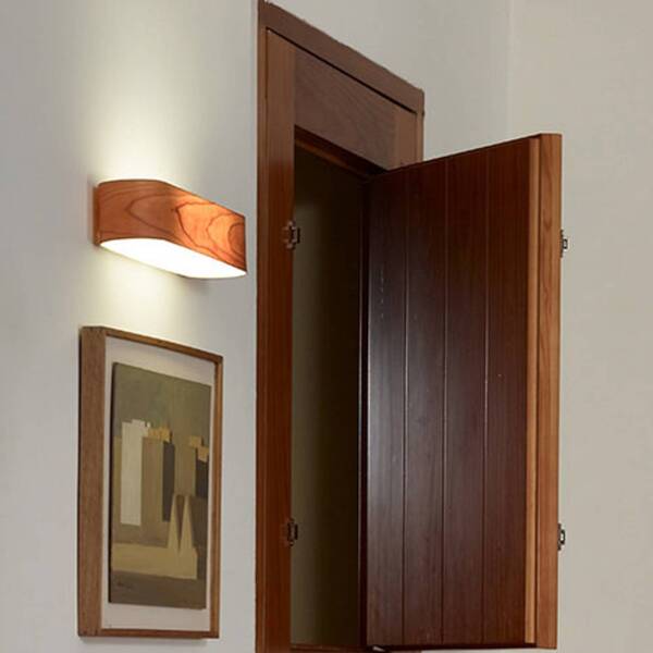  Lzf Lamps Lzf Lamps Lzf I-club Small Led Wall Light, Cherry Wood 