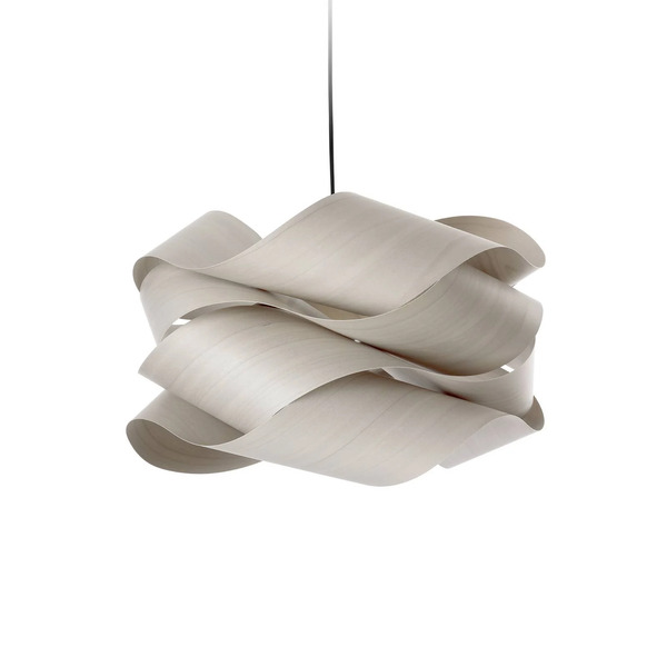  Lzf Lamps Lzf Lamps Lzf Link Hanging Light, Grey/nickel-coloured, ø 46 Cm, Wood 