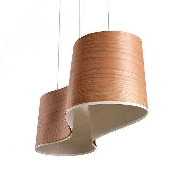  Lzf Lamps Lzf Lamps Lzf New Wave Hanging Light, Cherry Wood/ivory 