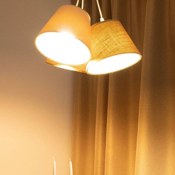  Maco Design Maco Design Boho Pendant Light, 3-bulb, Cream/beige, Jute 