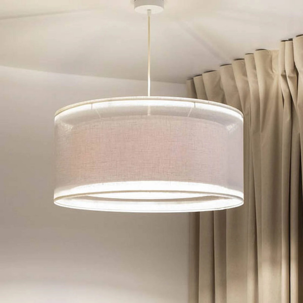  Maco Design Maco Design Duo Den Light Pendant Light, Cream, ø 50 Cm, Linen, Pvc 