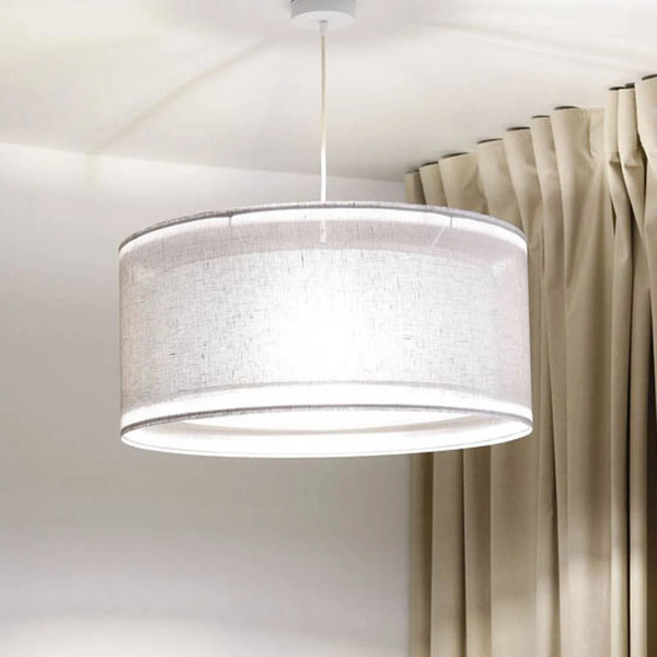  Maco Design Maco Design Duo Den Light Pendant Light, Silver-grey, ø 50 Cm, Linen, Pvc 
