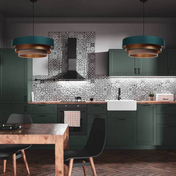  Maco Design Maco Design Triniti Pendant Light, Green/beige/copper, ø 60 Cm, Textile 