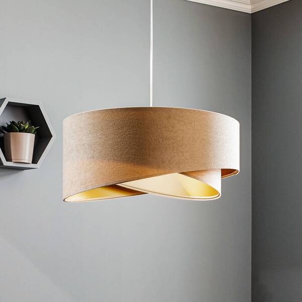  Maco Design Maco Design Vivien Pendant Light, Two-tone, Cream/gold 