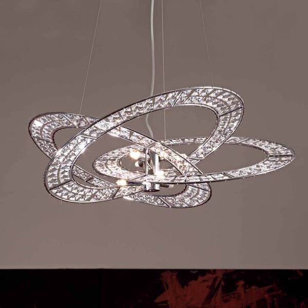  Marchetti Marchetti Crystal Hanging Light Trilogy 9-bulb, Clear 