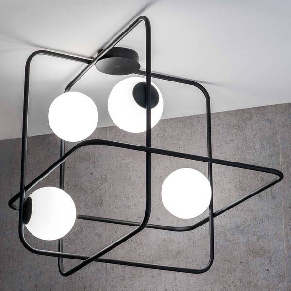  Marchetti Marchetti Intrigo Square Ceiling Light Black 