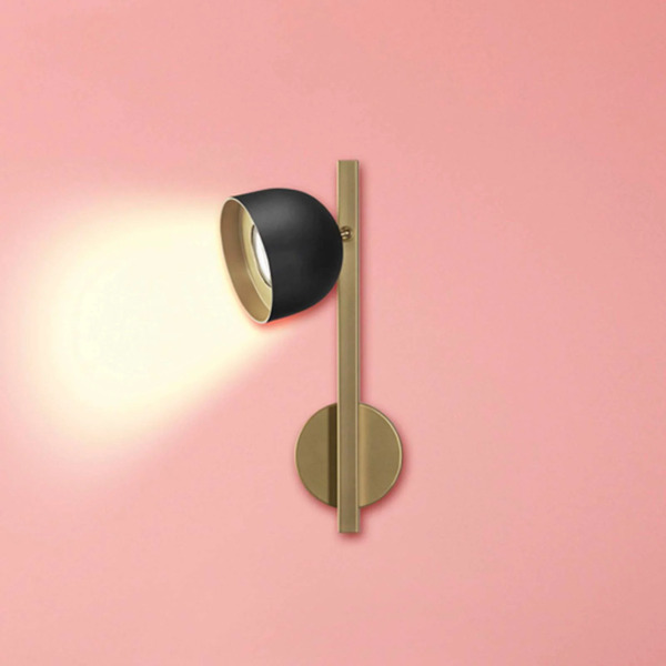  Marchetti Marchetti Led Wall Light Dome, 1-bulb, Black 