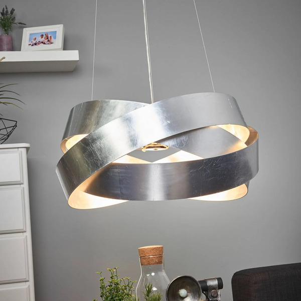  Marchetti Marchetti Pura Hanging Light With Silver Leaf, 60cm, 8x G9 