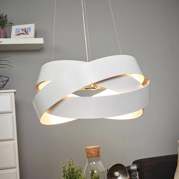  Marchetti Marchetti Pura Pendant Light White/silver, 60cm, 8x G9 
