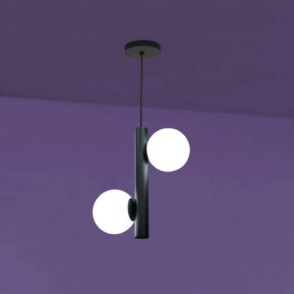  Marchetti Marchetti Tin-tin Pendant Light, 2-bulb, Black 