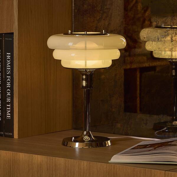  Market Set Market Set Table Lamp Sunset, Misty White, Glass, E27 