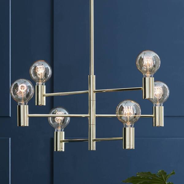  Markslöjd Markslöjd Capital Hanging Light, Brass, 6-bulb 