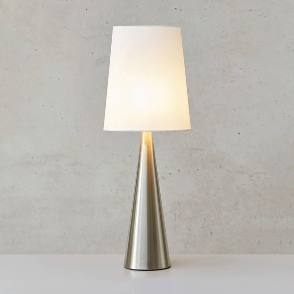  Markslöjd Markslöjd Conus Table Lamp With Off-white Lampshade, Nickel 