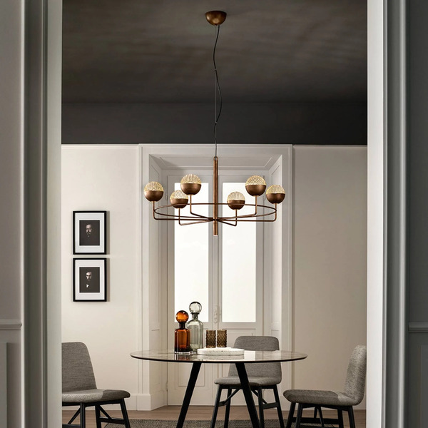  Masiero Masiero Led Chandelier Iglù Round, 7-bulb 