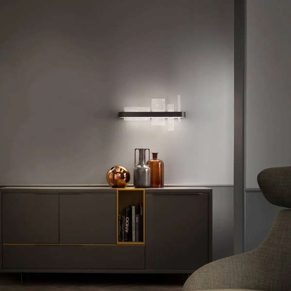  Masiero Masiero Led Wall Light Ribbon A65, Brass, Up- & Downlight 