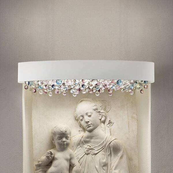  Masiero Masiero Ola A2 Ov70 Wall Lamp White/coloured Cold Crystals 