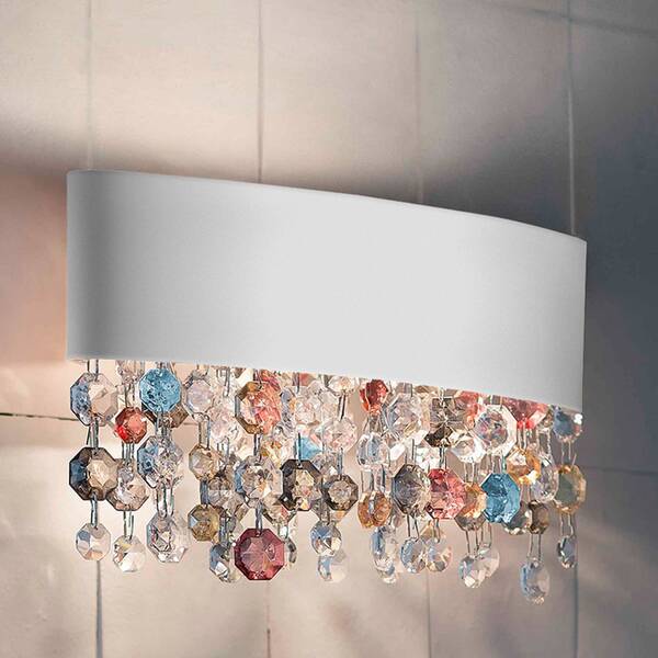  Masiero Masiero Ola Ov 50 Wall Light White/coloured Cold Crystals 