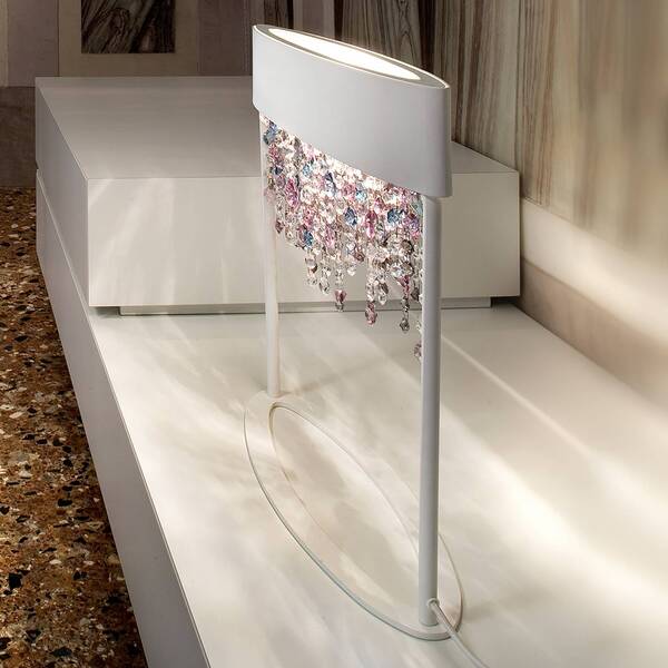  Masiero Masiero Ola Tl2 Table Lamp White/coloured Cold Crystals 