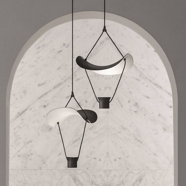  Masiero Masiero Vollee S1 P Led Hanging Light, 44 cm, Down, Black 