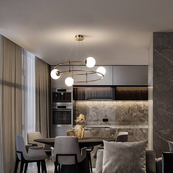  Maytoni Maytoni Balance Hanging Light, 4-bulb, Gold 