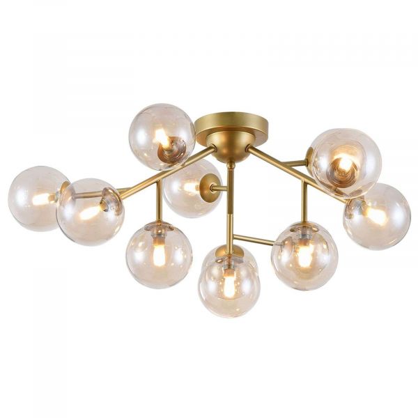  Maytoni Maytoni Dallas Ceiling Light With 12 Glass Spheres, Gold 