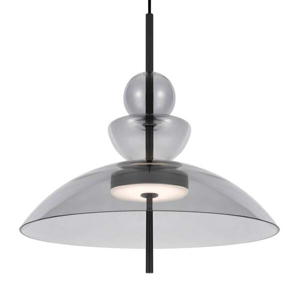  Maytoni Maytoni Led Pendant Light Bangkok, ø 40 Cm, Light Grey, Glass 