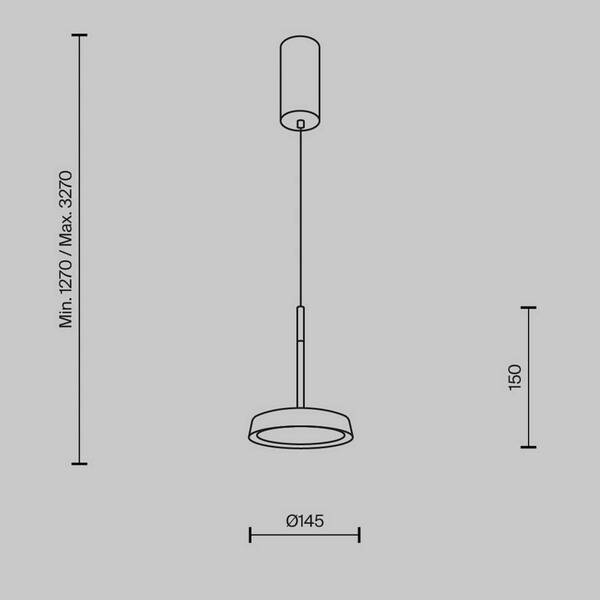  Maytoni Maytoni Led Pendant Light, 15.3 Cm Diameter, Gold, Aluminium 